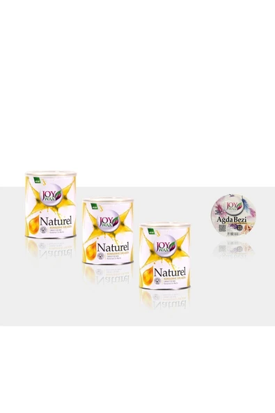 JOYWAX Joy Wax 3 Adet Konserve Sir Agda Naturel 800ml+25mt Ağda Bezi ürün görseli 1