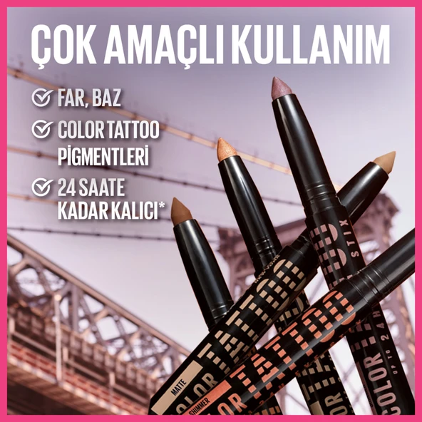 Color Tattoo 24H Eye Stix - Authentic - Resim 2
