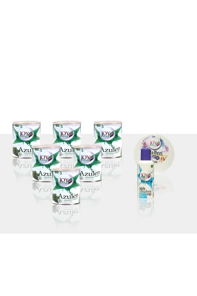 JOYWAX Joy Wax 6 Adet Konserve Sir Agda Azulen 800ml 80mt Ağda Bezi 125ml Yağ ürün görseli 1