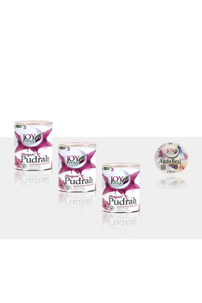 JOYWAX Joy Wax 3 Adet Konserve Sir Agda Titanyum Pudralı 800ml+25mt Ağda Bezi ürün görseli 1