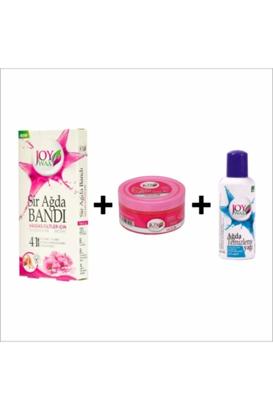 JOYWAX Joy Wax 4’lü Ağda Bandı Pudralı Vazelin Pink 125ml Yağ ürün görseli 1