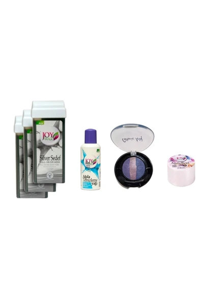 JOYWAX Joy Wax 3 Adet Kartuş Agda Silver Sedef +125ml Yağ+10mt Bez+35 Numara 3lü Göz Farı ürün görseli 1