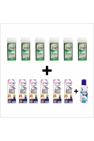 JOYWAX Joy Wax 6'lı Kartuş Ağda Azulen, 6'lı 2mt Bez, 125ml Yağ ürün görseli 1