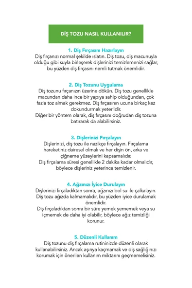 FE Diş Tozu Naturel / Herbal 50 Gr. - Resim 3