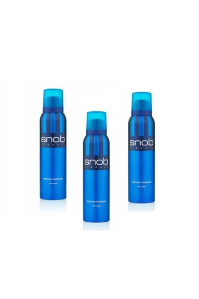 SNOB For Men Classic Deodorant 150ml X 3 Adet ürün görseli 1