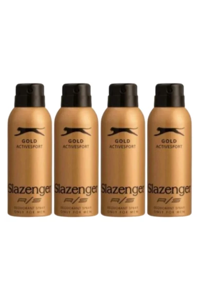 SLAZENGER Active Sport Gold Deo 150 ml - Erkek Deodorantı X 4 Adet ürün görseli 1