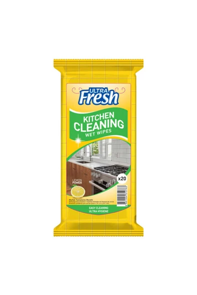 ULTRA FRESH Mutfak Yüzeyi Temizleme Mendili 20 Yaprak ürün görseli 1