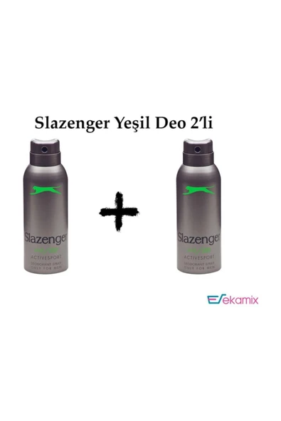 SLAZENGER Deodorant Active Sport 150 ml (YEŞİL) X 2 Adet ürün görseli 1