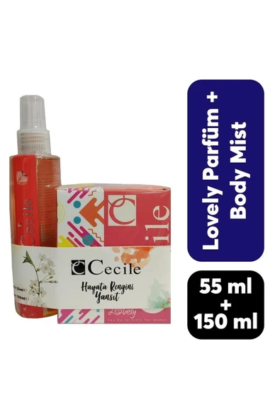 CECİLE Lovely Kadın Parfüm Edt 55ml Ve Body Mist 150ml ürün görseli 1