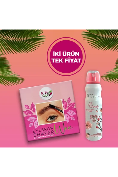 JOYWAX Kaş Şekillendirici Ve Sabitleyici Wax ve Cecile Lovely Deodorant 150 ml ürün görseli 1