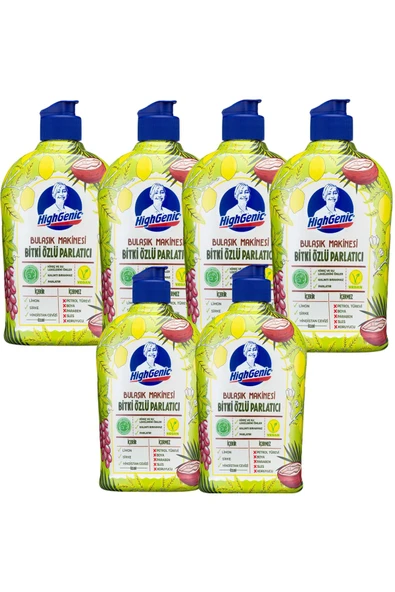 HİGHGENİC HİGHGENİC Bulaşık Makinesi Parlatıcısı Vegan 500grx6Adet ürün görseli 1