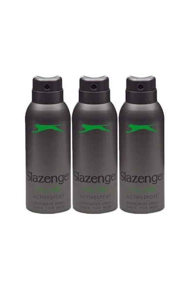 SLAZENGER Deodorant Active Sport Yeşil 150m X 3 Adet ürün görseli 1