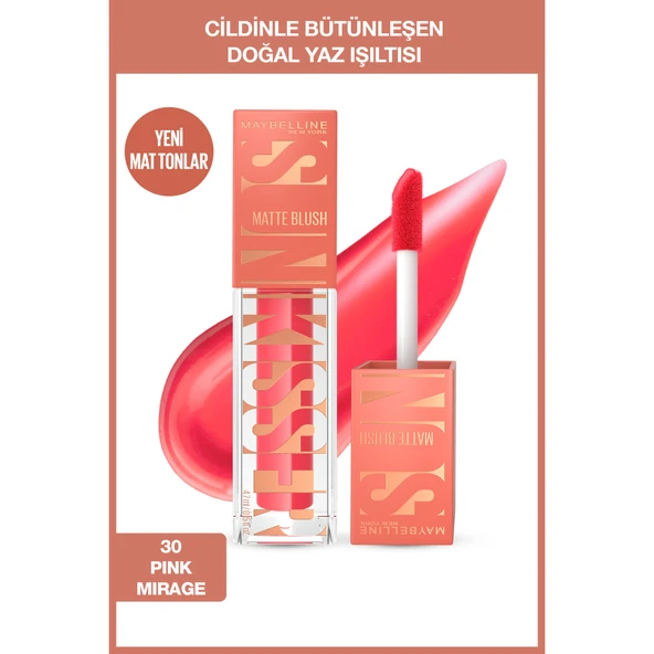 Maybelline New York Sunkisser Hazy Matte Likit Allık  - 30 Pink Mirage ürün görseli 1