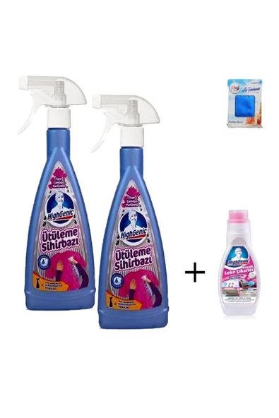 HİGHGENİC Ütü Sihirbazı 675ml (2 ADET) Fırçalı Leke Çıkarıcı 200 ml 1 Adet Oda Kokusu ürün görseli 1
