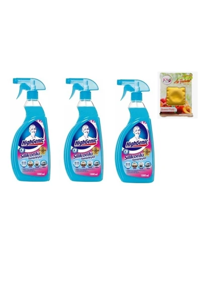 HİGHGENİC Silikonlu Temizleyici 1000 ml * 3 Adet - 1 Adet Oda Kokusu ürün görseli 1