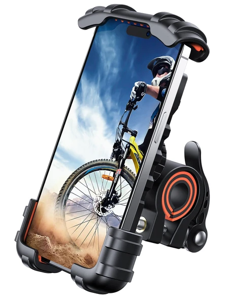 Lamicall Motosiklet ve Bisiklet Telefon Tutucu 360 Derece Döndürülebilir BM02ORANGE ürün görseli 1