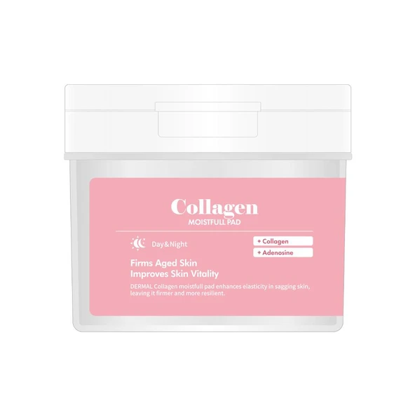 Dermal Collagen Moistfull Pad 120’li – Kolajen İçerikli Nemlendirici ve Cilt Sıkılaştırıcı Tonik Ped 180 ml ürün görseli 1