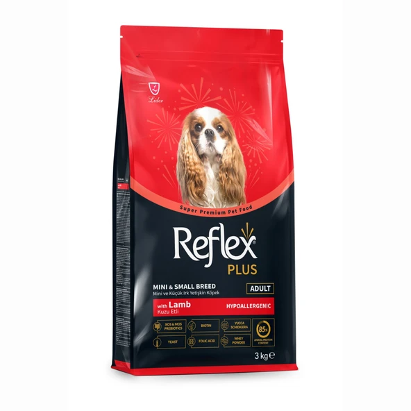 Reflex Plus Kuzu Etli Mini ve Küçük Irk Yetişkin Köpek Maması 3 kg ürün görseli 1