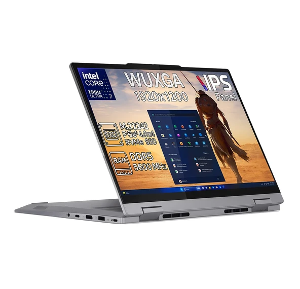 Lenovo Thinkbook 14 2-In-1 G4 Iml Intel Core Ultra 7 155U 16GB 512GB SSD Freedos 14" Wuxga IPS Panel Dokunmatik Ekran Laptop 21MX002VTR ürün görseli 1