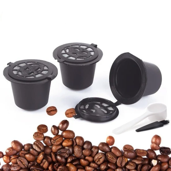 6 adet nespresso tekrar doldurulabilir kahve kapsülü ( yıkayıp tekrar kullanabilirsiniz) ürün görseli 1