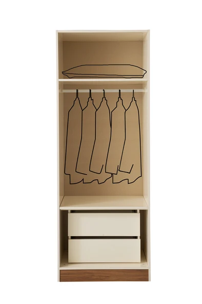 ZEN MDF 2 KAPILI DOLAP - Resim 3