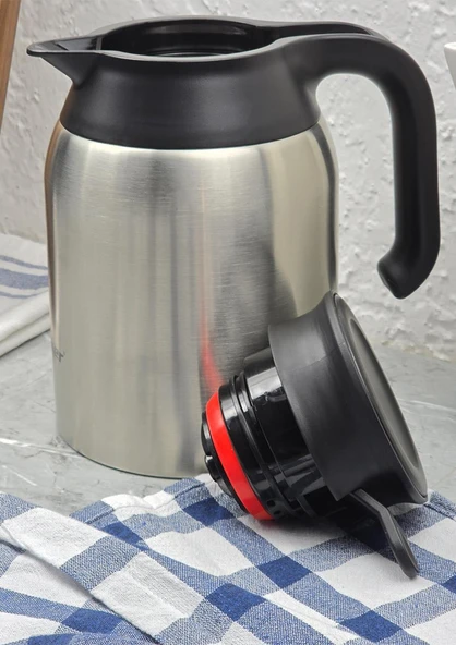 Çelik Termos - Çelik Çay Termosu - 1.5 Litre, 12 Saat - Resim 2