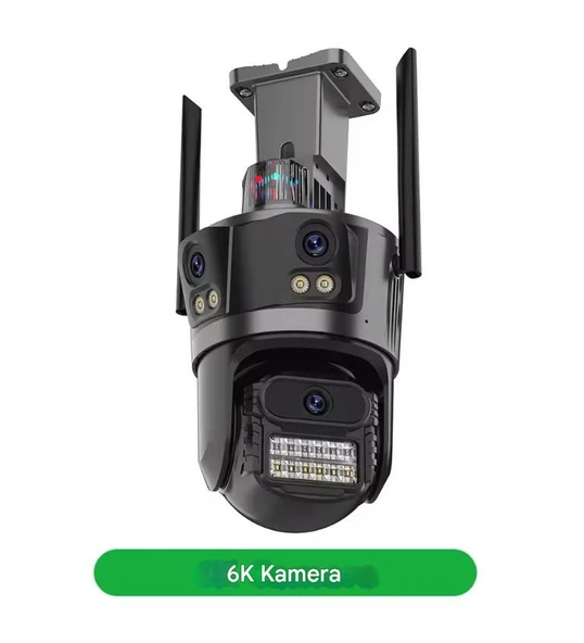 12 MP 6K 8X Zoom 3 Lensli Çakarlı Su GeçirmezHarek Sensörlü Ip Güvenlik Kamerası CMR56 ürün görseli 1