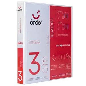 ONDER KLASOR A4 4 D MKN.30mm BEYAZ (2013-5) ürün görseli 1