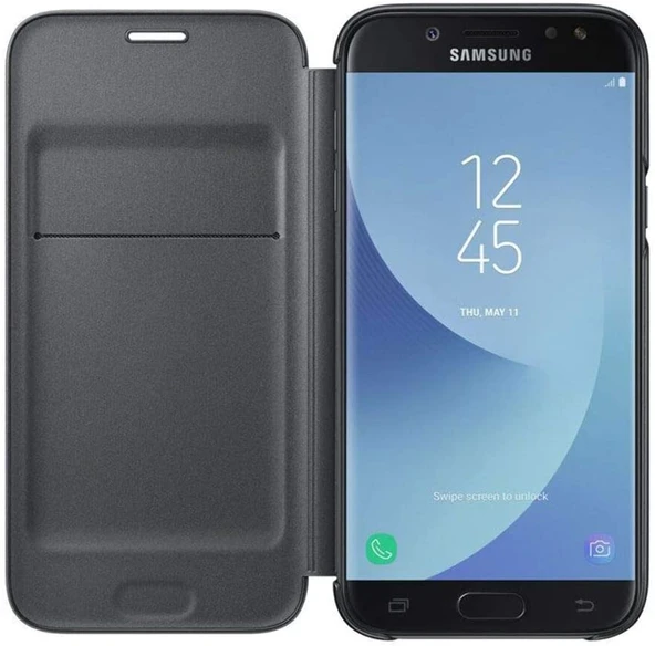 Samsung Galaxy J5 2017 (J530) Wallet Cüzdan Kılıf, Siyah EF-WJ530CBEGME ürün görseli 1