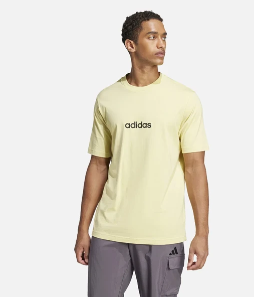 adidas Sportswear Essentials Linear Single Jersey Short-Sleeve Erkek Tişört JE9003 ürün görseli 1