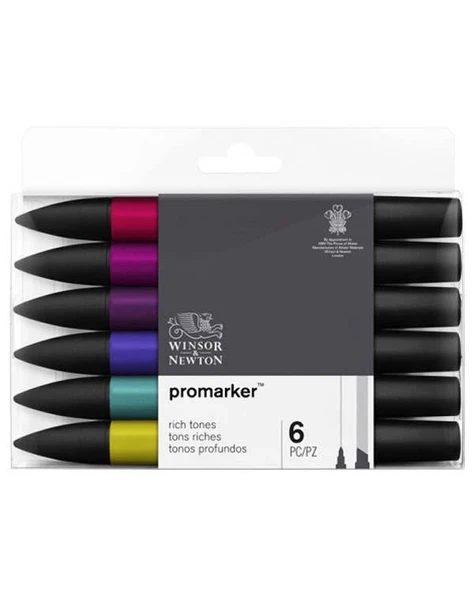 Winsor Newton Promarker 6lı Zengin Tonlar Kalem Seti 4832 ürün görseli 1