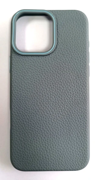 Apple iphone 16 Pro Max Uyumlu Kamera Ve Ekran Çıkıntılı Yumuşak İçi Kadife Kılıf Gri ürün görseli 1