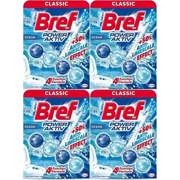 Bref Power Aktiv Klozet Bloğu Okyanus Kokulu  (4 Lü Set) (4PK*1) ürün görseli 1