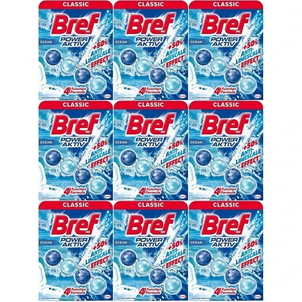 Bref Power Aktiv Klozet Bloğu Okyanus Kokulu  (9 Lu Set) (9PK*1) ürün görseli 1