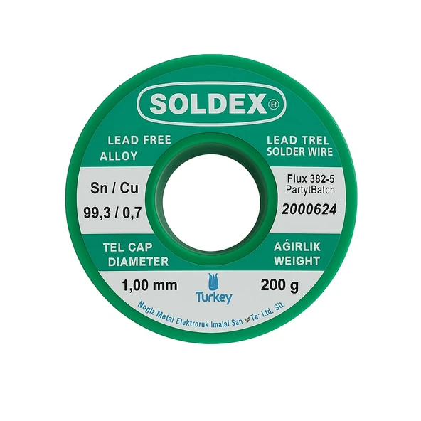SOLDEX 1.0 MM 200 GR KURŞUNSUZ LEHİM TELİ ürün görseli 1