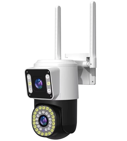 Zhltools 4mp Çift Lens Ip Kamera - Wıfı Açık Otomatik İzleme, Su Geçirmez Kablosuz Güvenlik Ev Kamerası, Renkli Gece Görüş ürün görseli 1