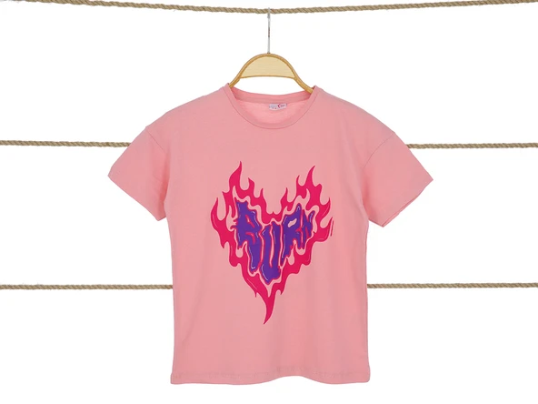 Kız Çocuk T-Shirt Baskılı - Resim 3
