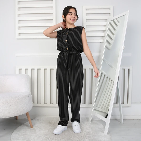 Kız Çocuk Tulum Çizgili - Resim 5