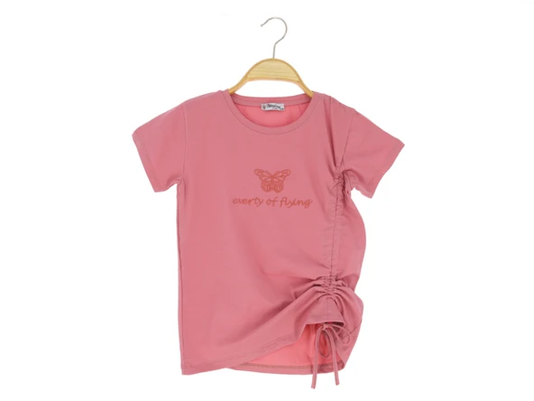 Kız Çocuk Büzgülü T-Shirt ürün görseli 1