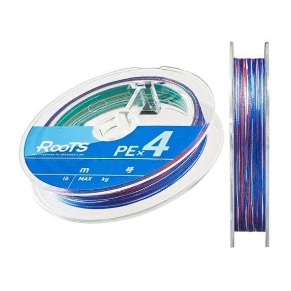 Gosen X4 Roots PE 4 Örgü Spin İpi  MultiColor 200 MT 0,128 MM ürün görseli 1
