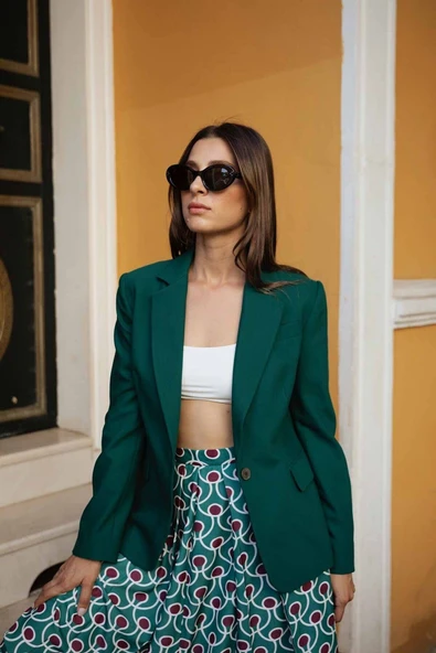 Kadın Klasik Kesim Blazer Ceket FRN6105 ürün görseli 1