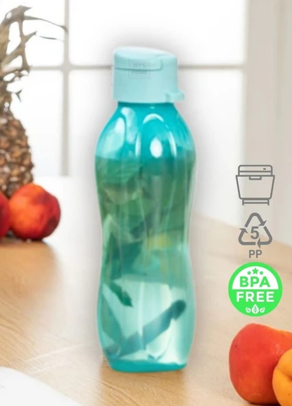 Okul Matarası Kapaklı BPA FREE Öğrenci Suluğu Mavi PP-5 Kokusuz Suluk Sporcu Suluk 750 Ml ürün görseli 1