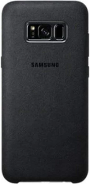 Samsung Galaxy S8+ Plus Alcantara Cover Süet Deri Kılıf, Siyah ürün görseli 1