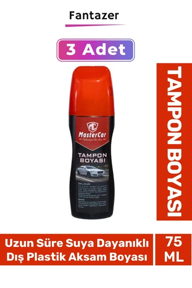 Deluxe Uzun Süre Suya Dayanıklı Eskimiş Kauçuk Yüzey Dış Plastik Aksam Siyah Tampon Boyası 3 Adet ürün görseli 1
