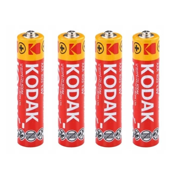 Kodak KAAHZ-S4 Super Heavy Duty Çinko Karbon AAA İnce Kalem Pil / Pakette 60 Adet ürün görseli 1