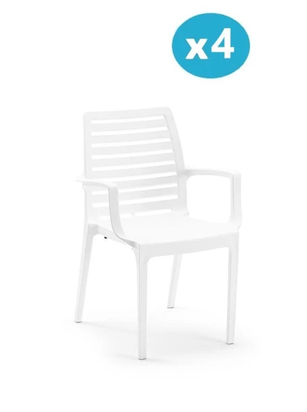 Omnipazar SY-2503 Plastik Adam Bahçe Koltuk Sandalye 4'lü Set ürün görseli 1