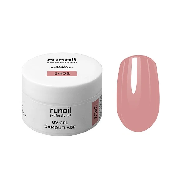 Runail Professional Protez Tırnak Jeli UV Gel Camouflage Çilekli Dondurma 15Gr. 3452 ürün görseli 1