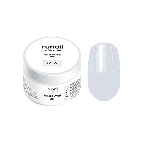 Runail Professional Protez Tırnak Jeli UV Builder Gel Yki Silver Effect 15Gr. 8559 ürün görseli 1