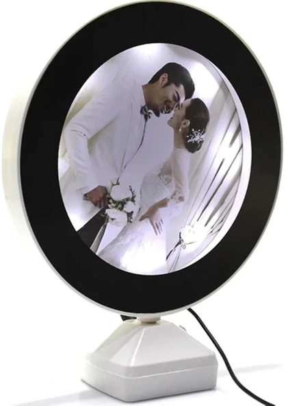 Led Işıklı Fotoğraflı oval Sihirli Ayna ürün görseli 1