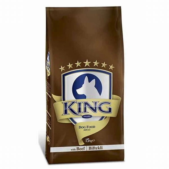 King Biftekli Yetişkin Köpek Maması 15 Kg | Sağlıklı ve Ekonomik Beslenme Çözümü ürün görseli 1